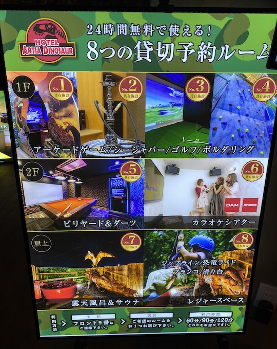 artia dinosaur jurassic park love hotel machida tokyo japan