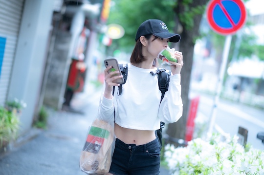 kanden tugu uber eats delivery girl parody cosplay sexy japanese