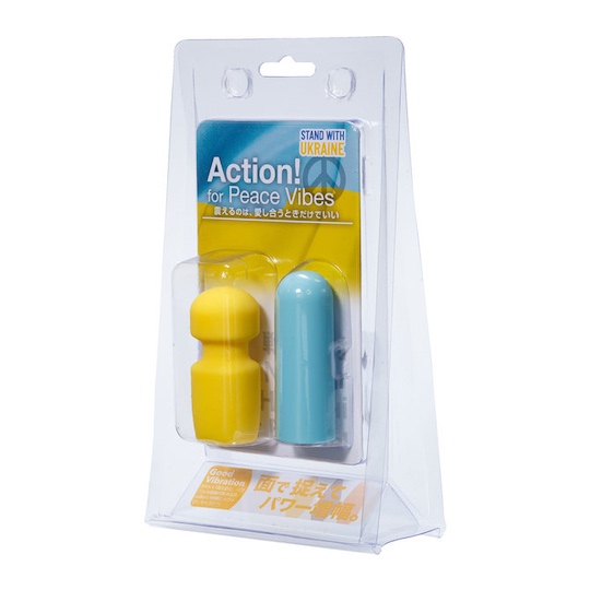 Action! for Peace Vibes Yellow Head Stand with Ukraine vibrator toy japan support