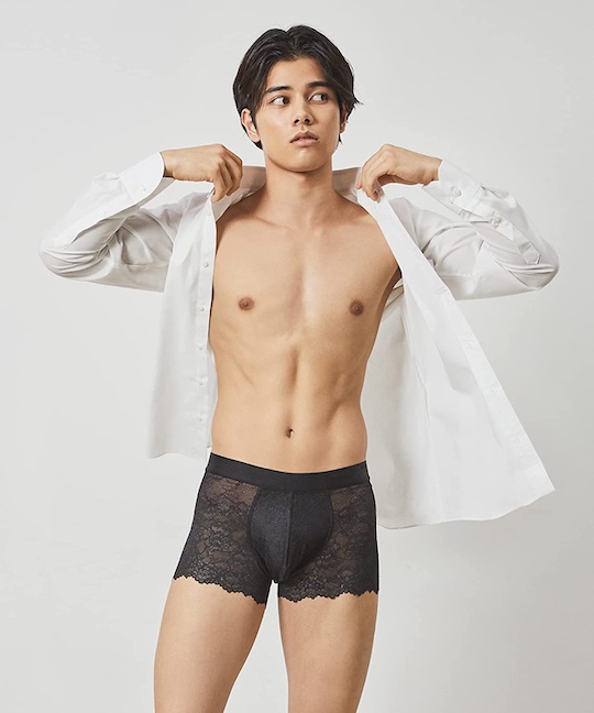 japan-genderless lacy boxer briefs men wacoal