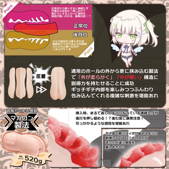 Soft Cover Gichigichi Raw Vagina Macaron Masturbator Maid fetish onahole pocket pussy toy japanese