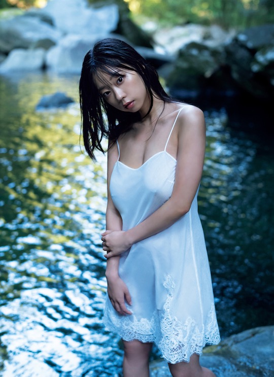 hikaru aoyama gravure idol new-nude-photo-book weekly friday japanese hot body wet nipples nudity naked