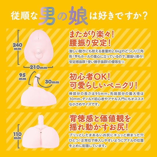 Haitokukan DX Anal Masturbator with Penis japanese femboy butthole onahole with small cock