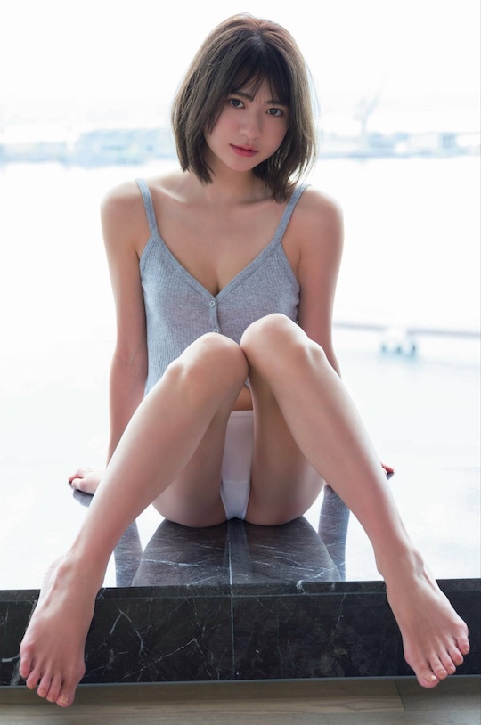 minami yamada semi-nude naked photobook gravure japanese sexy departure picture