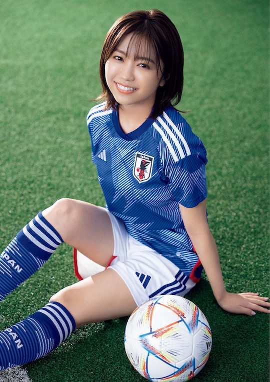 yuno ohara gravure cosplay sexy 2022 japan world cup soccer shoot pics
