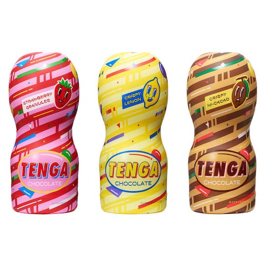 tenga chocolate 2023 cacao lemon strawberry granules cup japanese valentines gift adults