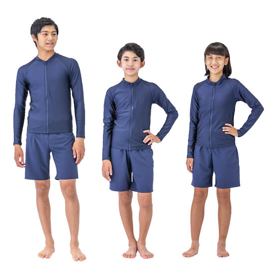 japan genderless swimsuit swimwear junior high school students