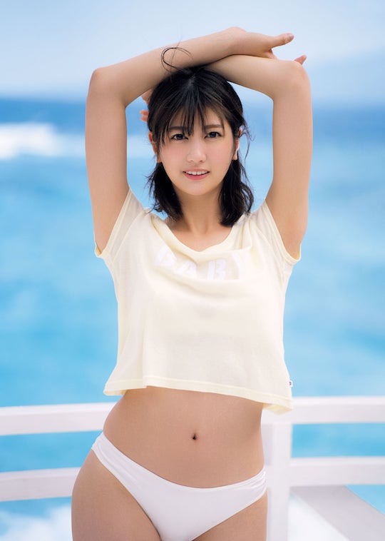 akane takiyama gravure swimwear weekly playboy debut japanese tv announcer