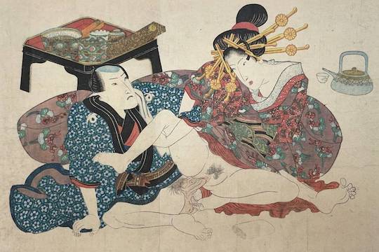 shunga japanese pornographic art erotic woodblock prints uncensored