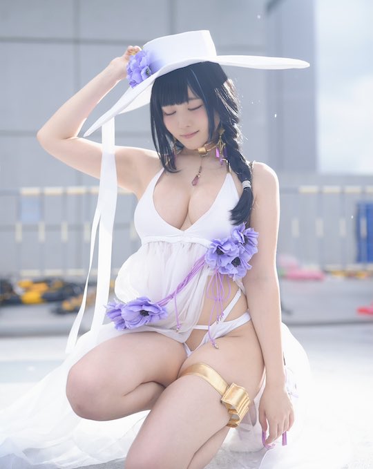 comiket cosplay umi shinonome sexy pics photos pose japanese gravure idol model hot body