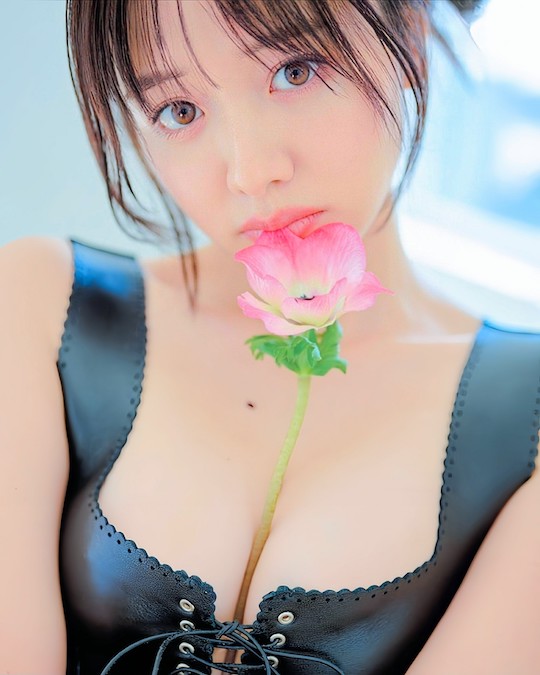 kasumi mori hot cute beautiful japanese announcer sexy anan shoot lingerie