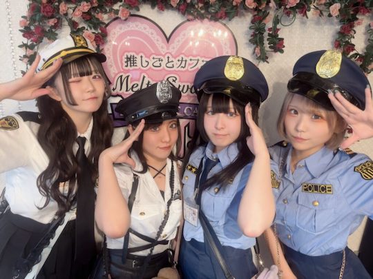 japan concafe concept cafe police cosplay theme