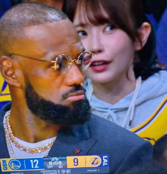 lebron james ibuki aoi japanese porn star basketball game Lakers