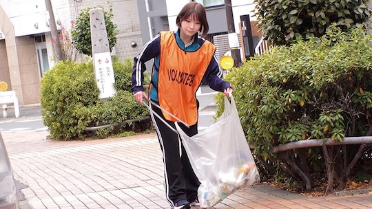 Japanese charity volunteer sex adult video porn controversial premise