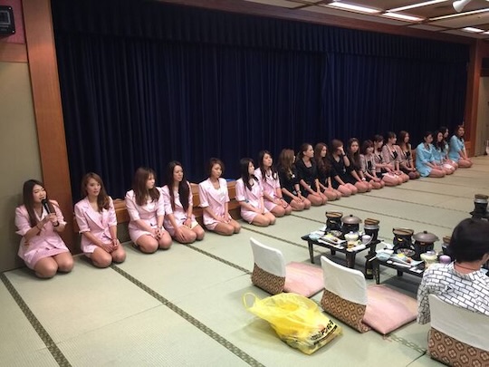 japan hot spring resort onsen pink companion sex worker stripper adult entertainment showa